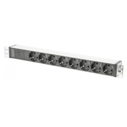 DIGITUS DN-95410 Aluminium 8-fach Steckdosenleiste 1HE
