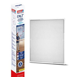 tesa Insect Stop Cadre Pliable en Aluminium - Moustiquaire Télescopique pour Fenêtres avec Cadre en Aluminium -