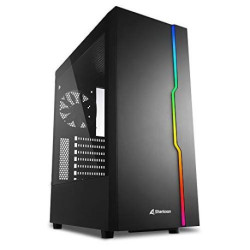 Sharkoon RGB Slider Midi-Tower ATX Gaming Gehäuse RGB LED, Seitenfenster Schwarz