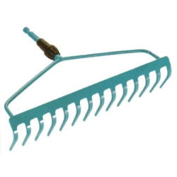 Râteau-Étrier Combisystem de Gardena : Râteau Robuste avec 14 Dents, Largeur de Tra...