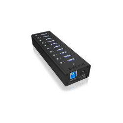 RaidSonic Icy Box IB-AC6110 10 Port USB 3.0 Hub mit USB Ladeanschluss