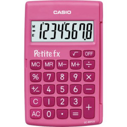 Calculatrice 4 opérations Casio Petite FX Rose