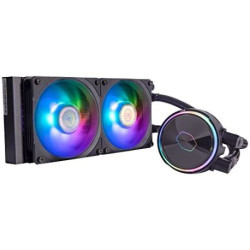 Cooler Master MasterLiquid PL240 Flux Refroidisseur Liquide CPU, Système Watercooling AIO, 2 x Ventilateurs 120mm,