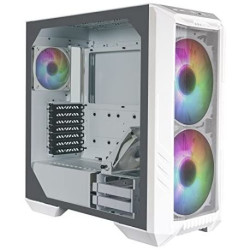 Cooler Master HAF 500 White Boîtier Moyen Tour PC, 2 Ventilateurs 200mm ARGB pour Flux d`air Élevé, Ventilateur