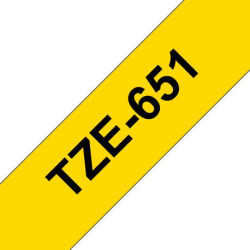 Brother TZE-Schriftbandkassette TZESchriftbandkassette TZe-651 TZe651 Yellow Black (TZE651)