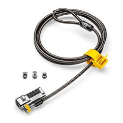 Kensington Câble de Sécurité à Clé NanoSaver pour Ordinateur, 2,3 Mètres, Technologie Antivol Hidden Pin