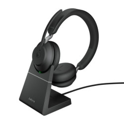 Jabra Evolve 2 65 MS Wireless Bluetooth Stereo USB-C Headset Ladestation schwar