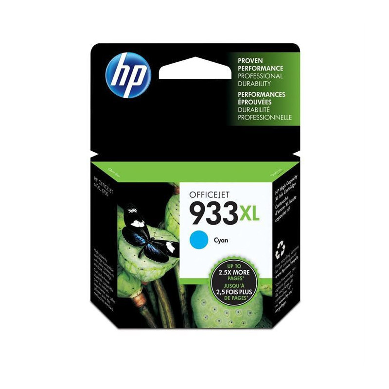 HP 933XL cartouche d`encre cyan grande capacité authentique pour HP OfficeJet 6100/6600/6700/7100/7510/7610