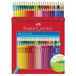 FABER-CASTELL Etui de 48 Crayons de couleur Colour Grip - Coloris assortis
