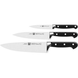 ZWILLING Set de 3 Couteaux (Couteau à Larder/Garnir, Couteau à Viande, Couteau de Chef), Acier Inoxydable