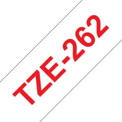 Brother TZE-Schriftbandkassette TZESchriftbandkassette TZe-262 TZe262 White Red (TZE262)