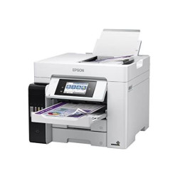 EPSON C11CJ28401 ET-5880 EcoTank Imprimante Multifonction Jet d`encre USB,LAN,Wi-Fi Blanc, noir