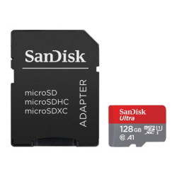 SanDisk Ultra 128 GB microSDXC Speicherkarte Kit (2022) bis 140 MB/s C10, U1, A1