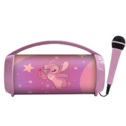 Lexibook, Disney Stitch, Enceinte haut-parleur sans fil lumineuse Angel avec micro