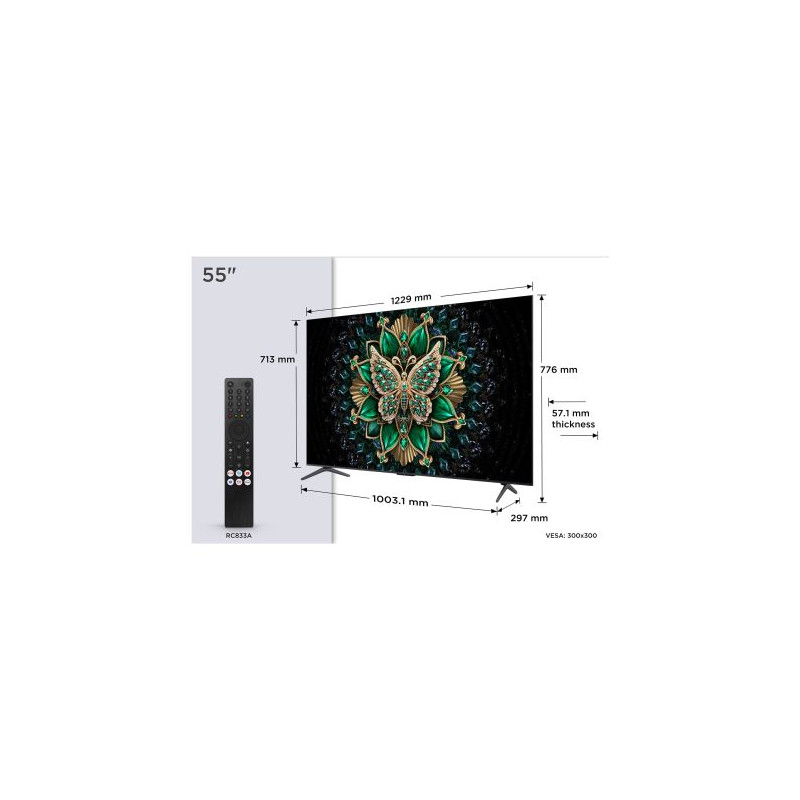 TCL C6K 55C6K TV 139,7 cm (55") 4K Ultra HD Smart TV Wifi Métallique TCL C6K 55C6K TV 139,7 cm (55") 4K Ultra HD Smart TV Wifi Métallique