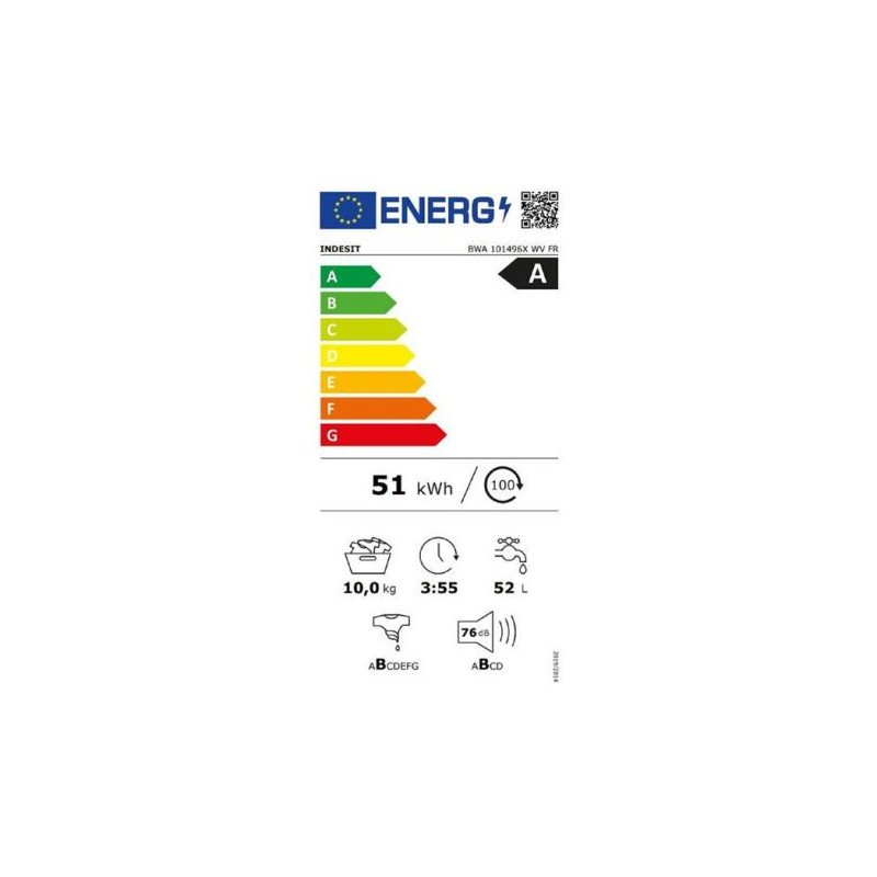 Indesit BWA 101496X WV FR machine à laver Charge avant 10 kg 1400 tr/min Blanc Indesit BWA 101496X WV FR machine à laver Charge avant 10 kg 1400 tr/min Blanc