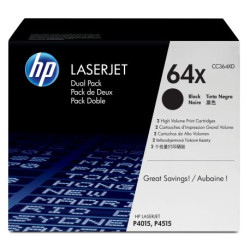 HP Pack de 2 Cartouches de Toner 64XD LaserJet Original - Noir - 2 x 24 000 pages