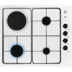 EGL62821OW-ELECTROLUX Plaque de cuisson Mixte gaz/électrique Mixed 60 cm Plaque mixte