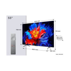 TV TCL 4K QLED 55QLED810K 144Hz avec Google TV et système sonore Onkyo 2.1