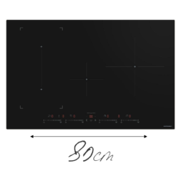 Table induction 4 foyers 80cm