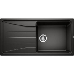 525978-BLANCO Évier SONA XL 6S SGP noir, siphon en silgranit puradur 48x42x19