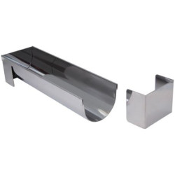 DE BUYER Gouttiere a buches ronde - Inox - Embouts amovibles - L 30 x l 8 x H 65 cm