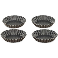 Lot de 4 moules à tartelettes 11 cm - Perfect Bake