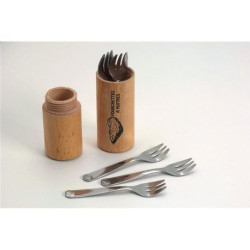 Lot de 6 fourchettes à huitre avec fourreau