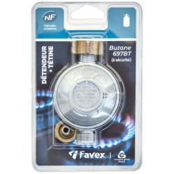 Détendeur gaz butane 28 mbar avec tétine