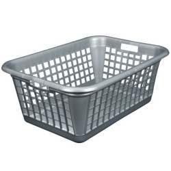 Corbeille à linge 60 L Gris Silver
