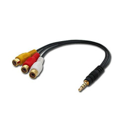LINDY AudiVideo Adapter 3.5-3xRCA VideoAudio-Stereo 4Segme