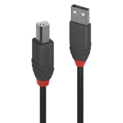 LINDY USB 2.0 Kabel Typ AB Anthra Line MM 2m