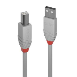 LINDY USB 2.0 Kabel Typ AB Anthra Line MM 1m