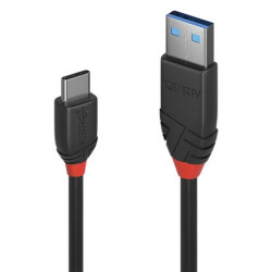 LINDY USB 3.1 Kabel Typ CA Black Line MM 0.15m