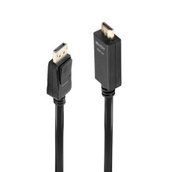 LINDY DisplayPort an HDMI Kabel 4K30 DP: passiv 0.5m