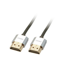 LINDY HDMI High Speed AA Kabel Slim CROMO 1m Ethernet