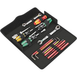 Wera 05136026001 Kraftform Kompakt Sh 2, Jeu d‘outils Sanitaires, 14 pièces, Noir, M...