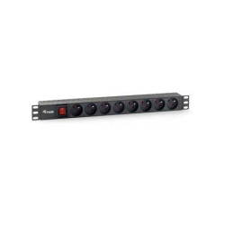 equip 333285 19 (1HE) CEE7/5 1.8m (Franz.) 8fach
