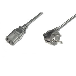 DIGITUS Netzanschlussk.,CEE 7/7 (Typ-F) 90ø gewink.- C13 St/Bu, 2.5m