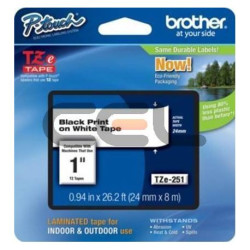 Schriftbandkassette Brother TZe-251CIV 24mm weißschwarz
