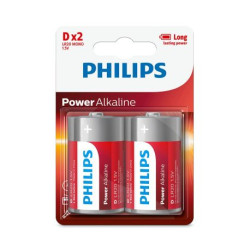Piles Philips PILES ALCALINES LR20 X2