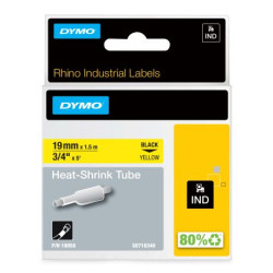 Dymo Heißschrumpfschlauch 18058 Black Yellow (S0718340)