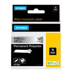 Dymo Schriftband Vinyl Black Metallic (18485)