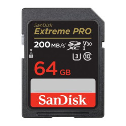 Carte mémoire SD Sandisk Extreme PRO 64 GB SDXC 200MB/s