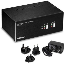 Trendnet TK-240DP commutateur écran, clavier et souris Noir - Commutateurs écran-clav...