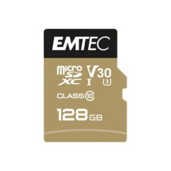 EMTEC MicroSD Card 128GB SDXC CL10 Speedin V30 A1 4K Adapter