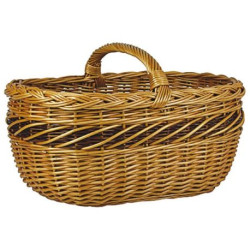 Panier en osier buff