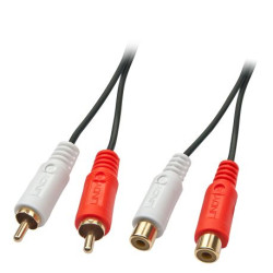 LINDY Audiokabel Stereo 2m 2xRCA Cinch mf vergoldet