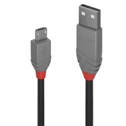 LINDY USB 2.0 Kabel Typ AMicro-B Anthra Line MM 2m