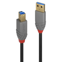 LINDY USB 3.0 Kabel Typ AB Anthra Line MM 2m